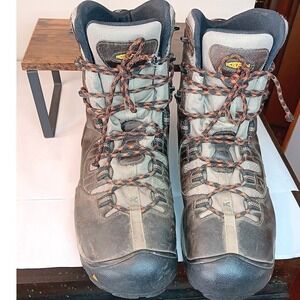 KEEN Hiking Boots Mens 13EE Brown Good Waterproof Leather  High Top Trail